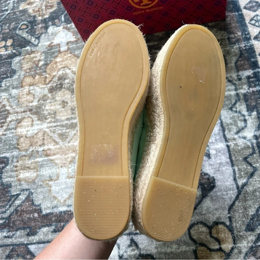 Tory Burch‎ Everly Platform Soft Aqua Royal Suede Espadrilles